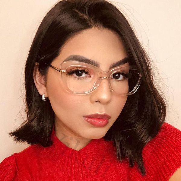 

fashion sunglasses frames 2021 flower square frame women vintage anti-blue transparent eyeglasses female spectacles optical oculos gafas cat, Black