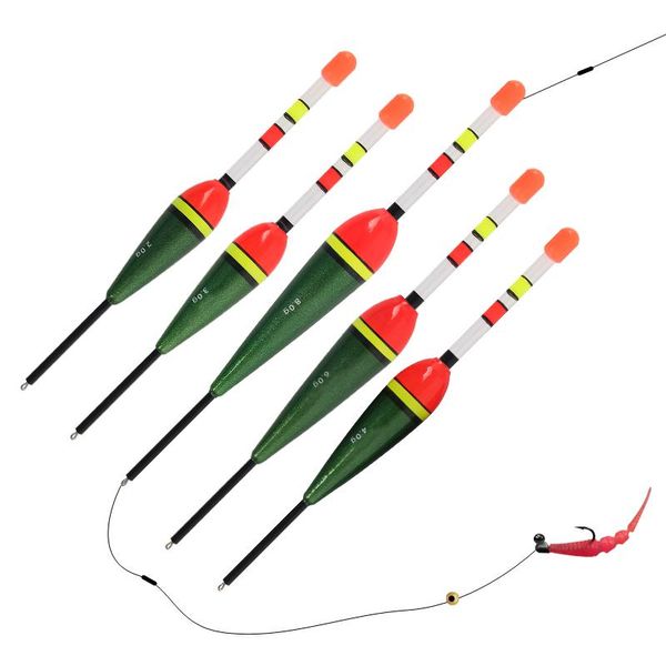

fishing accessories orjd 4/5pcs/pack floating bobbers 2g 3g 4g 5g 6g 8g 10g 12g balsa bobber sensitive smooth fresh water buoy wood floats