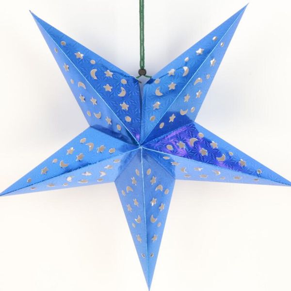 2021 Новая Цветная Напечатанная Звезда Бумага Фонарь 60 см Для Рождественских Украшений Свадьба Светодиодная бумага Ламмассы