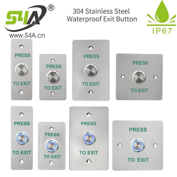 

waterproof outdoor gate opener door lock 1.7mm thick 304 stainless steel panel exit button switch no nc com 12v gnd fingerprint access contr