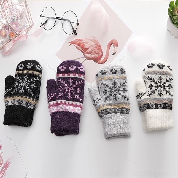 

liy wear ' wearwter women' gloves style cashmere mittens like gloves for women in autumn and winter, Blue;gray
