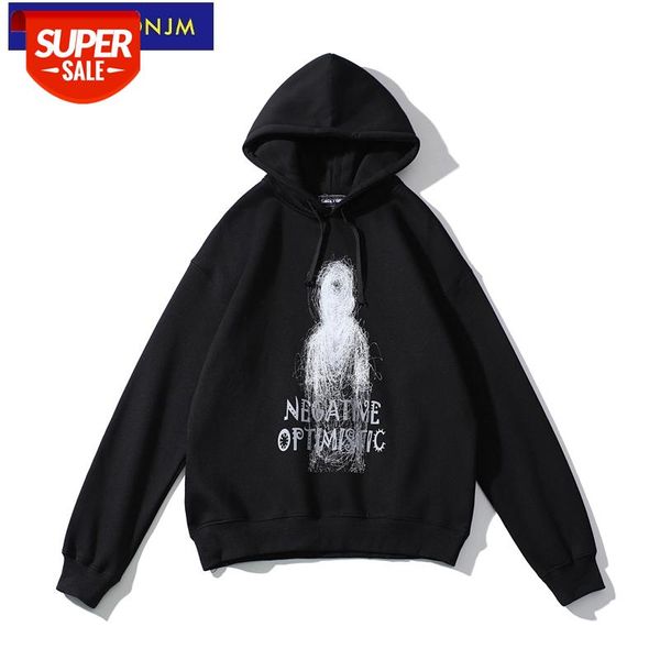 

uncledonjm fleece thick hoodie skull oversized sweatshirt hooded punk clothes couple hip hop autumn and winter bv-9931 #tz2g, Black