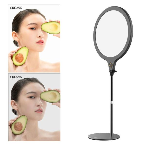 

for vijim k1 ring light with round base 3500k-6000k portable led video lamp fill in pography lighting vlog bloggers flash heads