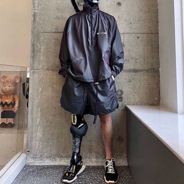 

fear of god fog double track essentials colorful reflective stormsuit windbreaker jacket on meichaogao street zg8u, Black