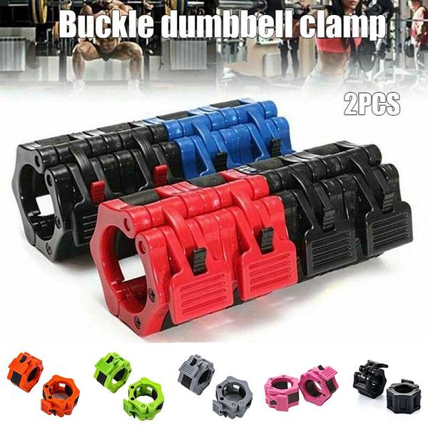 

pair barbell clamps dumbbell bar weight spinlock collars training for fitness n66 accessories