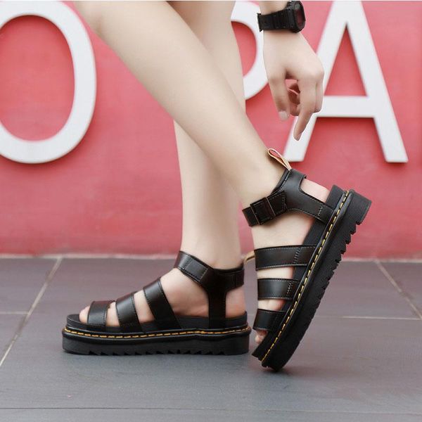 

sandals summer ladies platform fingerless fashion beach shoes, Black