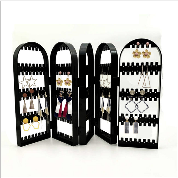 

1pcs/set black/white/transparent color frame creative screen earrings structure display stand jewelry hanger 2021 other home decor