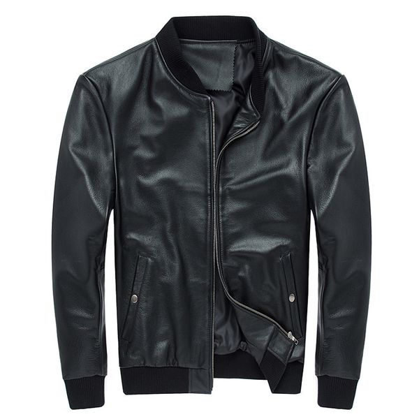 

men's jackets arriving bomber chic leather genuine d926, Black;brown