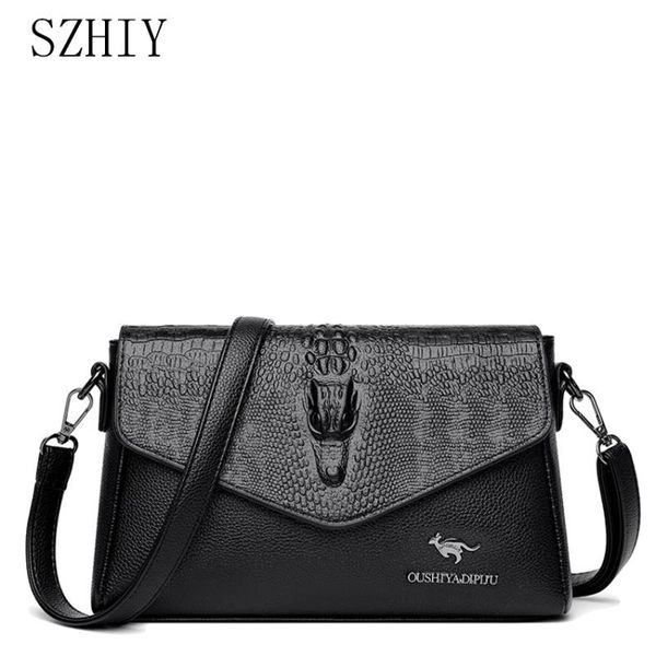 

evening bags small shoulder for women crocodile pattern messenger bag sac de luxe femme sling vintage torebka listonoszka designer flap
