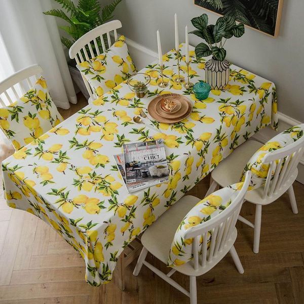 

table cloth tablecloth fabric waterproof print small fresh yellow korean style ins net red mat coffee