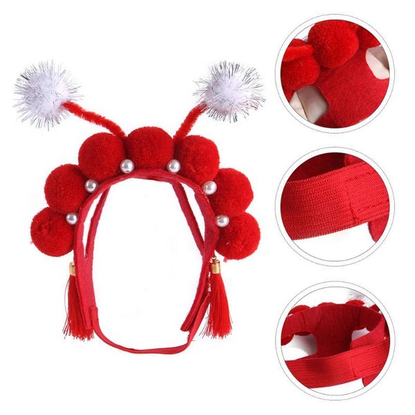 

party hats cartoon peking opera design cat headgear tassel pet headdress