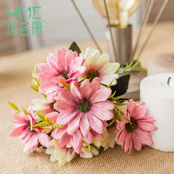 

colors 1bundle silk daisy bride bouquet for home party wedding year decoration fake plants sunflower artificial flowers decorative & wreaths
