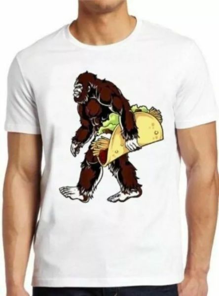 

bigfoot sasquatch funny camping taco cool gift tee t shirt 4168, White;black