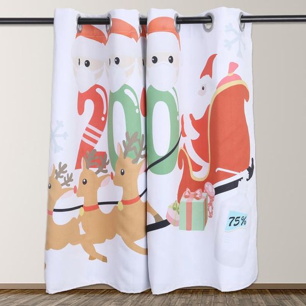 

curtain & drapes 2pcs christmas waterproof curtains drape shade bedroom living room kitchen