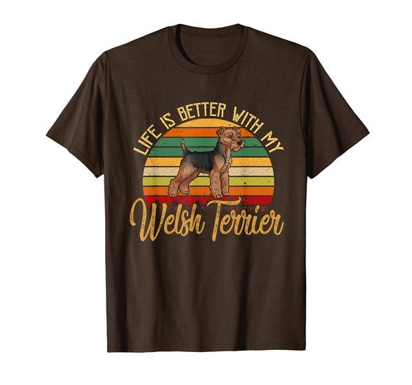 

life is better with my welsh terrier t-shirt, White;black