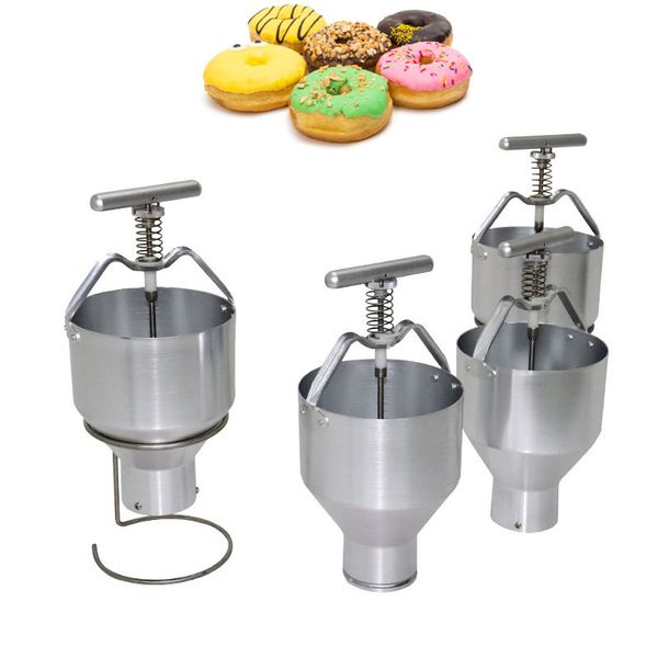 Máquina de donut manual de aço inoxidável Mão pressionada Mold Donut Donut Waffle Maker 6 níveis de espessura ajustável