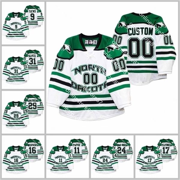 Vin374040College Hockey Shane Pinto 18 Alex Newhook 26 Cole Smith Weißes Trikot NCAA TJ Oshie Passen Sie jedes Trikot mit Namens- und Nummernstickerei an