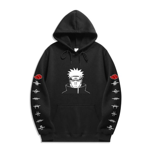 

men's hoodies & sweatshirts japan anime handsome character hip hop style sweatshirt streetwear hoodie, Black