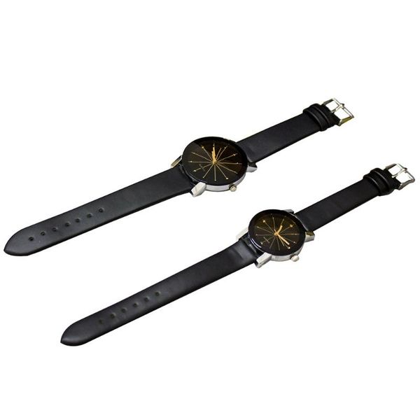 

men/women's simple casual style pu leather watchband round dial couples watch wrist xin- wristwatches, Slivery;brown