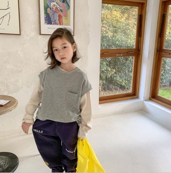 

girls boys sweatshirt spring fashion cotton kids 3-8 years qm486 t-shirts, Blue