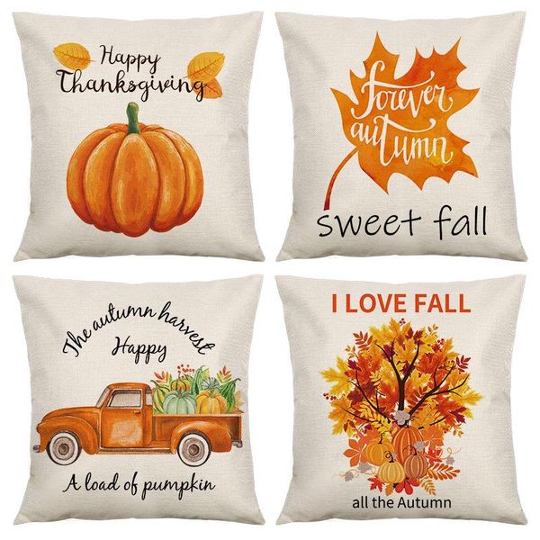 

cushion/decorative pillow pumpkin linen cover truck cases cushion leaves cushions fall decorations home decor living room decoration
