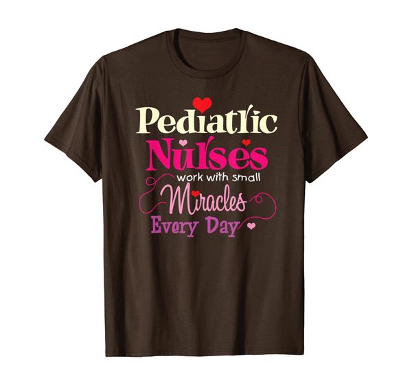 

pediatric nurses work with small miracles every day t-shirt, White;black