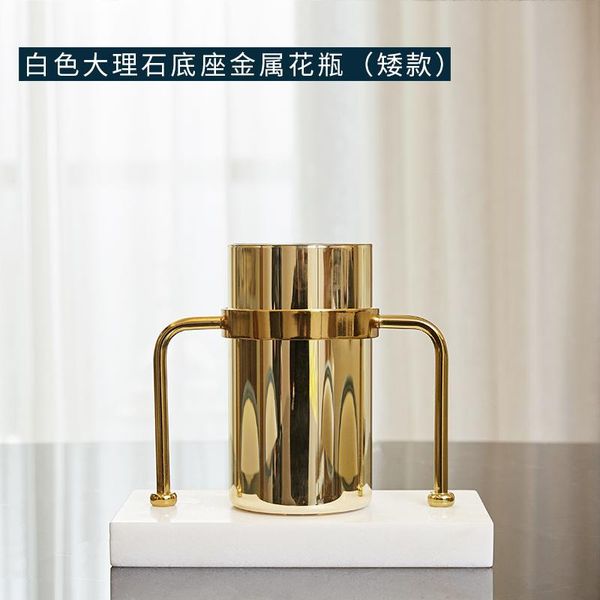 

nordic simple flower stand iron frame vase home decoration luxury dried flowers marble plant holder jarrones eh50va vases