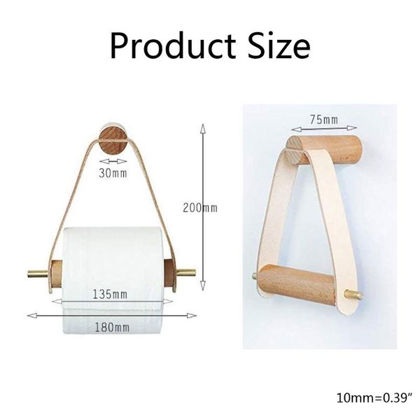 

toilet paper holders creativity wall-mounted towel rack wooden holder with screw hole installation for kitchen bathroom