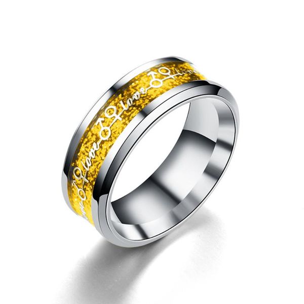 

wedding rings women love men forever loves simple 8mm titanium steel couple gift finger ring jewelry findings supply, Slivery;golden
