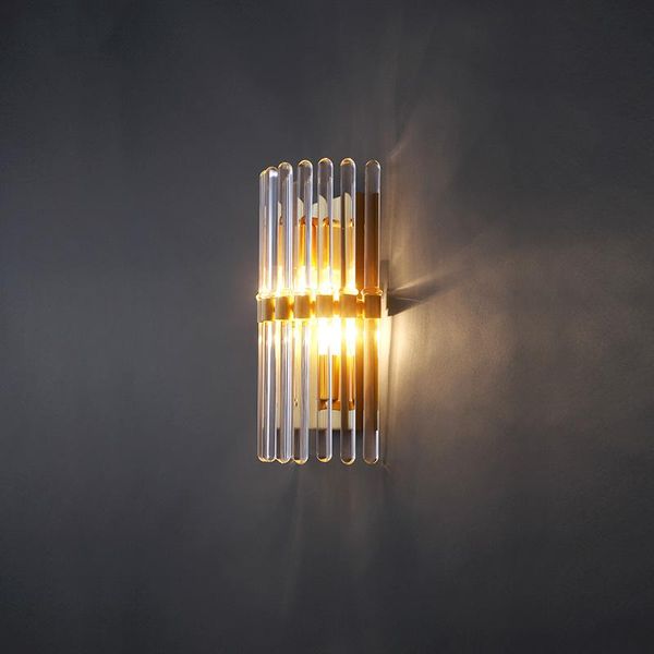 

wall lamps copper american crystal lamp simple modern atmospheric bedroom living room bedside lighting