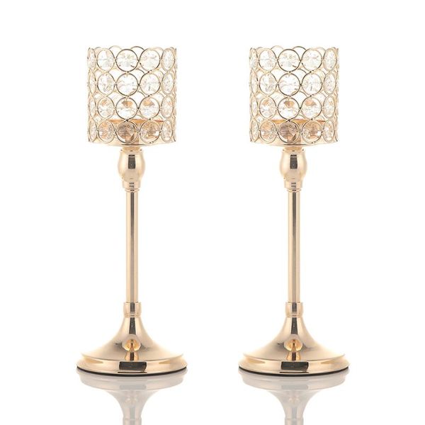 

candle holders gold cylinder crystal wedding vases coffee table decorative centerpieces stand christmas halloween decoration for