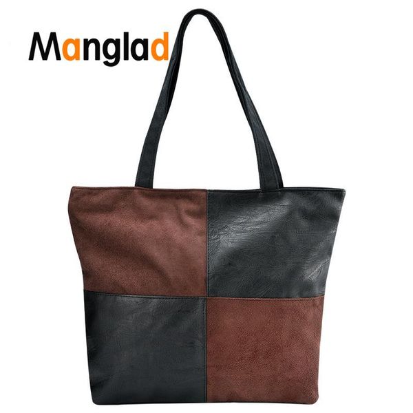 

manglad fashion two color canvas shoulder bags handbag ladies crossbody totes vintage oversized general purse black-coffee duffel