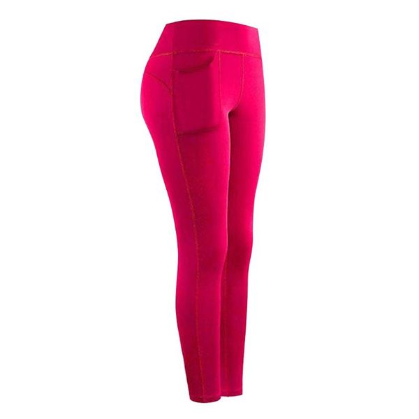 

yoga outfit leggings sports women fitness high waist stretch athletic gym casual running pockets active pants for cell phone