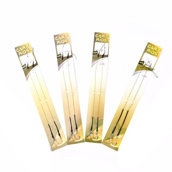 

fishing hooks 8 pcs/4pcak carp hook link ready made rig tied