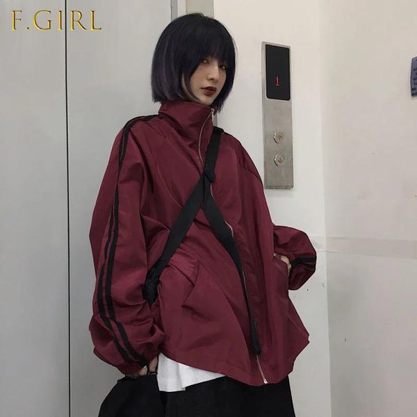 

women's jackets women bf style chic harajuku sun-proof leisure spring couples jacket zipper high street all-match teens outwear, Black;brown