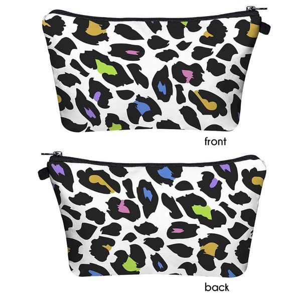 

makeup bag toiletry pouch waterproof cosmetic with leopard patterns bags & cases