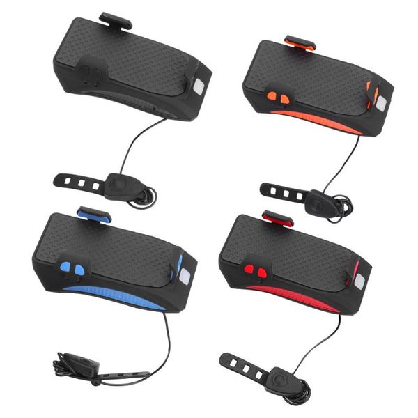 Luce per bicicletta multifunzione USB ricaricabile LED Lampada frontale per bici Supporto per telefono in corno Powerbank 4 in 1 Supporti per supporti per celle anteriori per ciclismo MTB