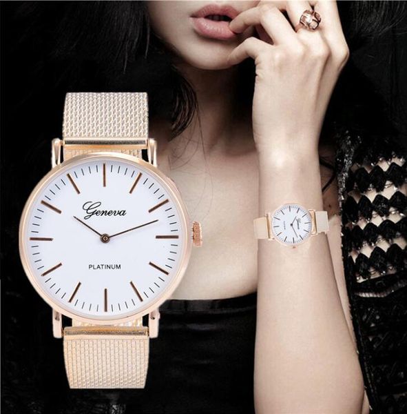 

wristwatches fashion men's style casual trend sports ladies stainless steel strap student simple classic watch quartz relogio, Slivery;brown