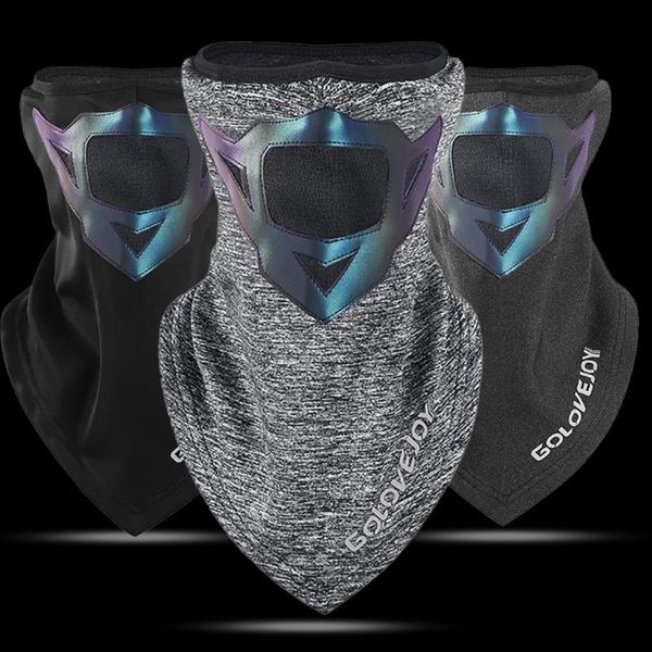 

colors winter night fishing mask neck breathable windproof warmth headband camping riding running scarf cycling caps & masks, Black