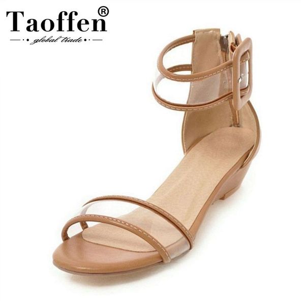 

dress shoes taoffen size 32-43 women flats sandals open toe ankle wrap feamle summer fashion simple daily vacation footwear, Black