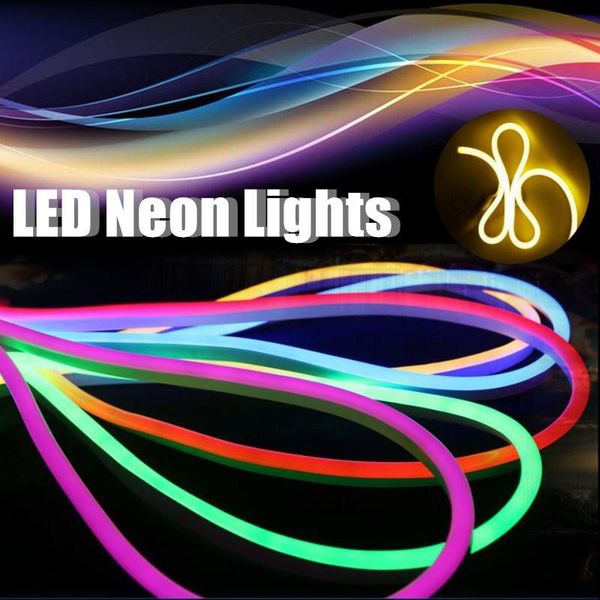 

strips 10m led neon light lamp 2835 flexible rope strip waterproof ip67 120leds/m with power supply 220v