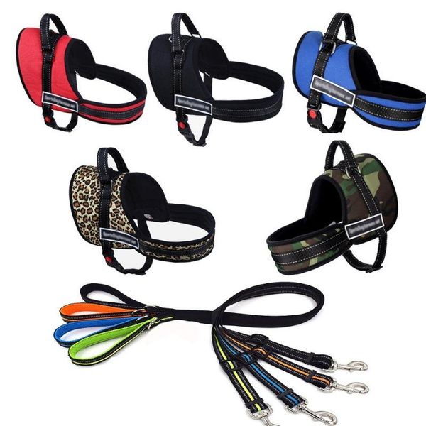

dog collars & leashes deluxe large harness vest collar pet products comfortable nylon net cloth professional chest straps for dogs