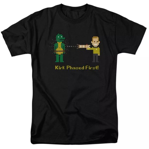 

star trek kirk phased first tv show t-shirt sizes s-3x new, White;black