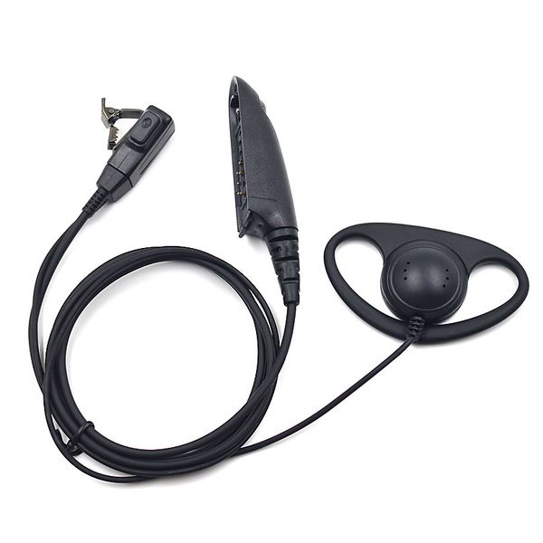 XQF D Form Form Gancho Earpiece PTT Microfone Portátil Radio Motorola GP328 GP340 PRO5150 HT750 HT1250 MTX950 Walkie Talkie