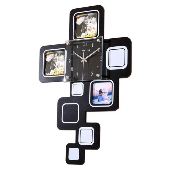 

wall clocks 1 pcs time - breaking large size po frame clock nordic creative watch art decoration mute lu727121