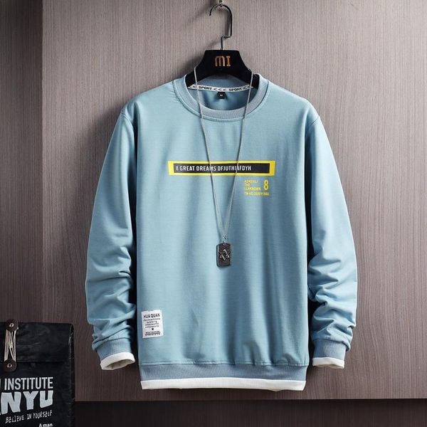 

men's hoodies & sweatshirts 2021 shirt casual autumn street sports harajuku pullover print japanese round neck, Black