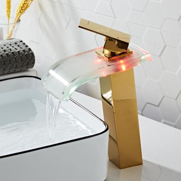 

bathroom sink faucets led basin faucet water power gold mixer white and tap