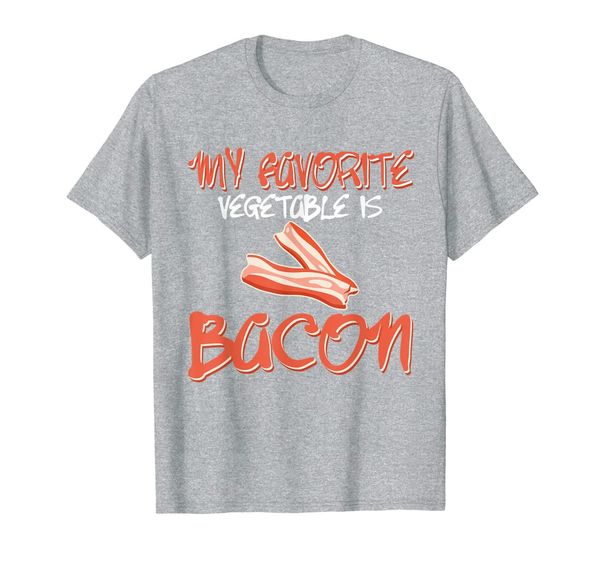 

funny bacon t-shirt my favorite vegetable is bacon t-shirt, White;black