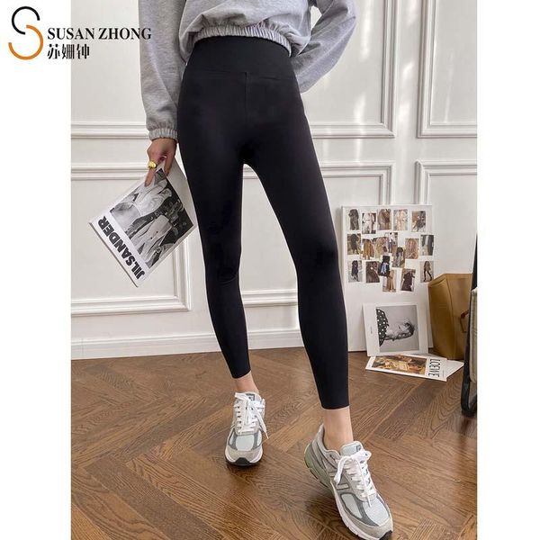 

women's leggings women yoga long pants booty lifting high waist elastic 2021 spring summer fashion casual sporty basic plus size y2k, Black