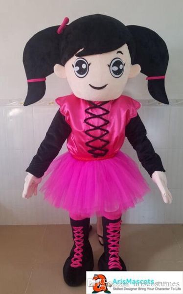 Mascote trajes bonito mascote girl traje pessoas mascote traje engraçado traje para venda personagem de desenho animado trajes festa de aniversário mas